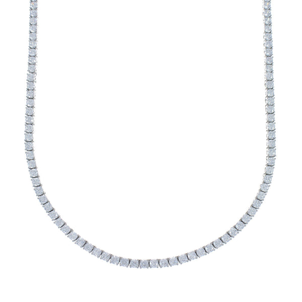 Sterling Silver Cubic Zirconia Necklace JX128552